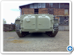 Zadní pohled vozidla BVP po provedené povrchové úpravě 