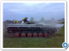 Pískování prostřední části vozidla