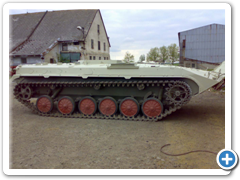 Boční pohled vozidla BVP po provedené povrchové úpravě 