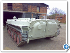 Zadní boční pohled vozidla BVP po provedené povrchové úpravě 