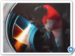 Šopování (metalizace) vnitřní přední části převaděče  