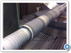 Představná tyč po metalizaci první části 