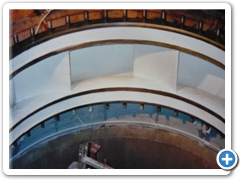 Pohled na hotovou renovaci komory oběžného kola a předrozvaděče