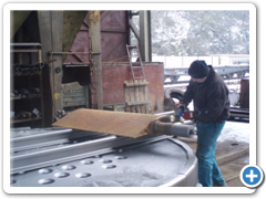 Broušení hran lopat