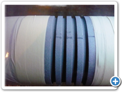 Nanesená první vrsta koncové části