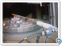 Celkový pohled na představnou tyč po elektrometalizaci