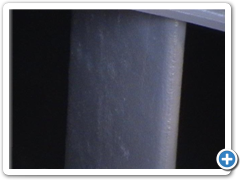 Detail základní barvy na předrozváděcí lopatě 