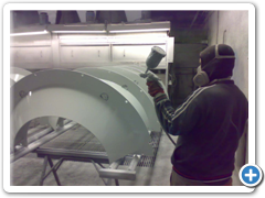 Aplikace vrchního nárěru - detail 