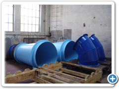 Savky a kolena opatřena vrchním nátěrem