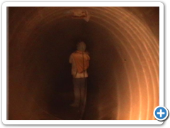 Tryskání ( pískování ) vnitřních prostor potrubí přivaděče