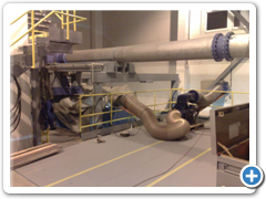 Nainstalované odsávání pro aplikaci nátěrového systému vnitřních prostor nádrže