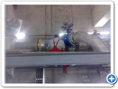 Aplikace vrchního nátěru - vyšších pater potrubí