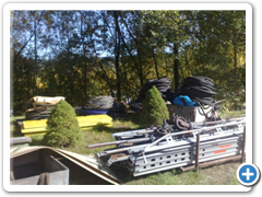 Část vybavení - hadice, lešení, aj. 