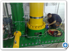 Vrchní nátěr na mechanizmu hradidlové tabule